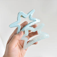 Pinza De Pelo De Acrílico Con Agarre Suave Dientes De Tiburón Simple Accesorio De Pelo De Lujo Decorativo Para Mujer - details 4