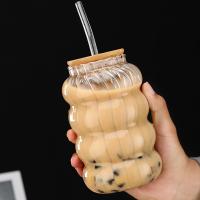 Vaso De Bebida De 500ML Con Tapa De Bambú Y Pajita Para Café Frío Y Cócteles Vaso De Cerveza Para Whiskey Regalos Eco-amigable Transparente - details 13
