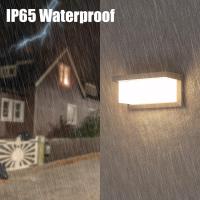 Aplique de pared para exterior de 2 LED,24 W, 3000 K,IP65, Resistente al agua, para interior y exterior, Aluminio rectangular - details 0