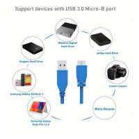 Cable USB 3.0 Micro De Corta Longitud Para Externa Duro De WD Lacie Hitachi Seagate Cable USB 3.0 Portátil Micro-B Cord - details 4