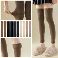 Calcetines Largos De Punto Para Mujer De Color Sólido Gruesos Para Otoño E Invierno Warmer Góticos Cosplays Calcetines De Botas - details 0