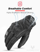 Guantes De Motociclista Retro De Verano Para Hombres Y Mujeres En Cuero Perforado Con Dedos Complejos Para Motocross Equipamiento De Moto M-XXL - details 7