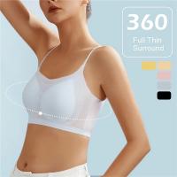 Sujetador Invisible Para Mujer De Verano 2023 Sujetador De Algodón De Seda Ultrafino Sin Costuras Con Almohadillas Push up Transpirable Para Yoga Y Deporte - details 8