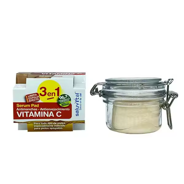 Saluvital Discos Tratamiento Vitamina C Limpia Exfolia Antimanchas - 1