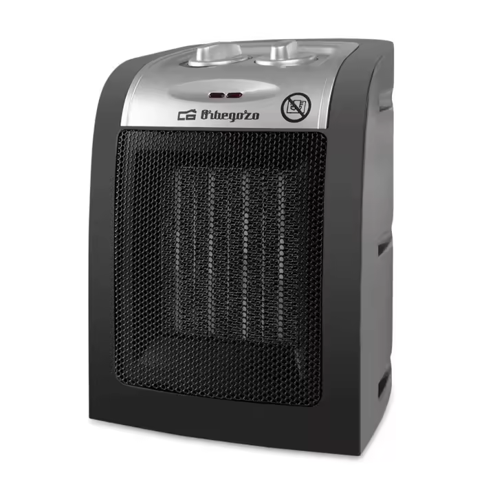 Calefactor cerámico Orbegozo CR 5017 1500W 2 niveles de potencia negro - 1