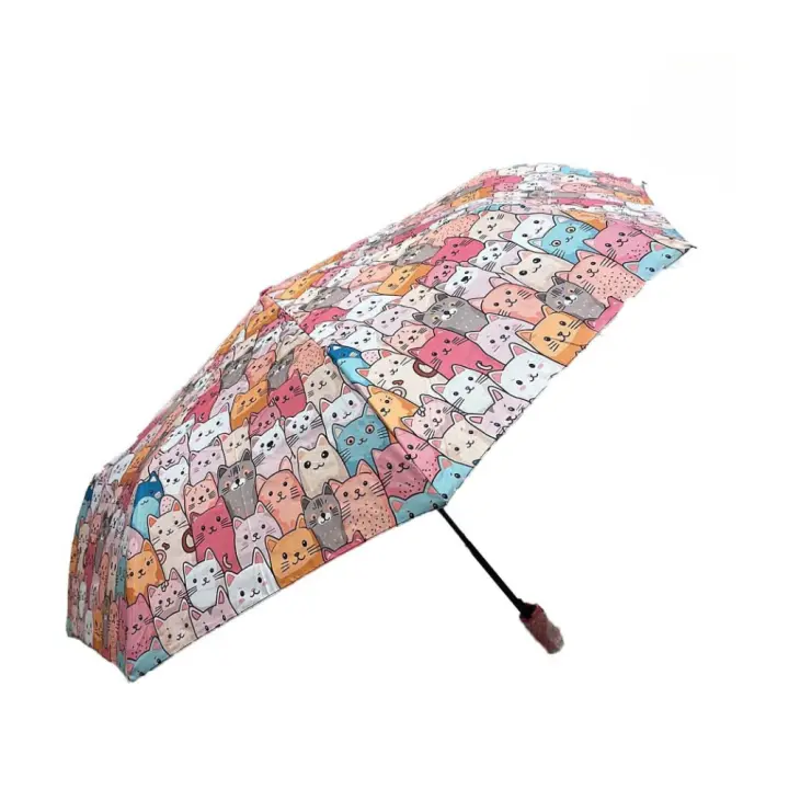 Paraguas plegable dibujo de gatos, fuerte , antiviento, automático paraguas para mujer diseño juvenil - 1