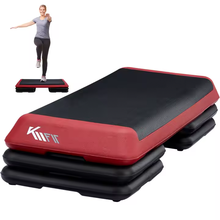 Arebos Banco Step Ajustable Km-fit Aeróbico | Plataforma Fitness Stepper - 1