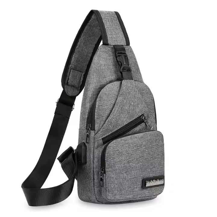 Bolsa De Pecho Para Hombre Gran Capacidad Deportes Al Aire Libre Moda Casual Bolso Transversal Hombro Unico Bolsa Pequeña De Hombro - 1