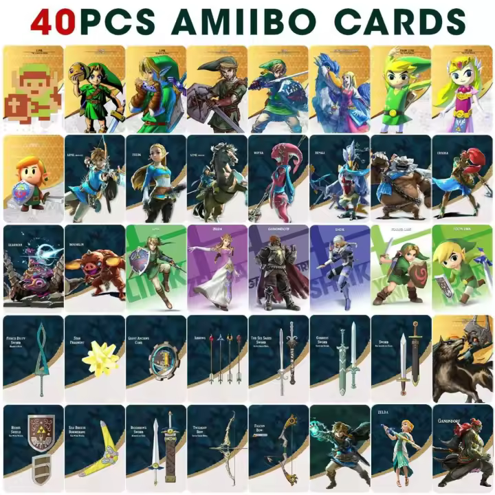 Juego de 28 tarjetas Amiibo NFC para La Leyenda de Zelda: Breath of the Wild y Lagrimas del Reino. - 1