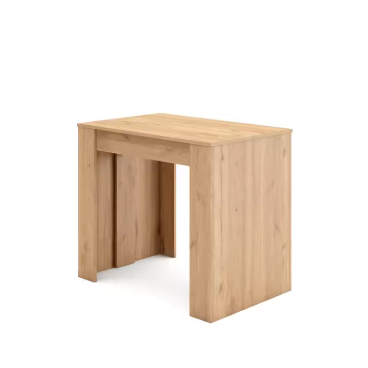 Skraut Home - Mesa Consola Extensible - Mesa Auxiliar - S III - Práctica y Versátil - Estilo Moderno - Fácil Montaje - 2 longitudes 58/222x90x77cm y 58/262x90x77cm - 1