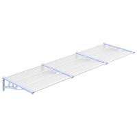vidaXL Marquesina puerta policarbonato gris y transparente dimensiones 122x90 cm, 152.5x90 cm, 199x90 cm Protección Rayos UV para Terraza Patio Exterior Jardín - details 1