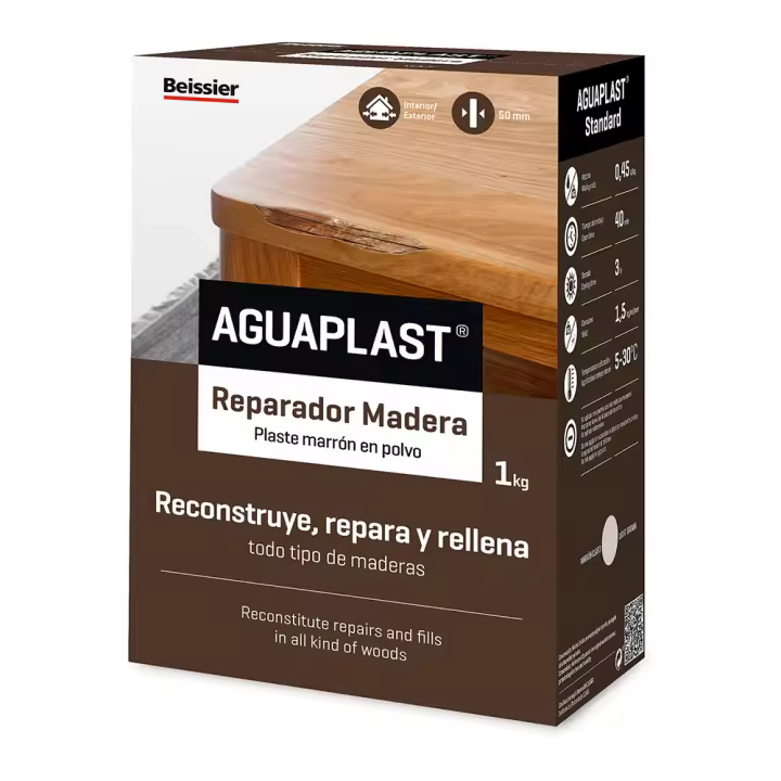 Reparador Madera Plaste En Polvo 1kg Grandes Espesores Marron Claro Beissier - 1