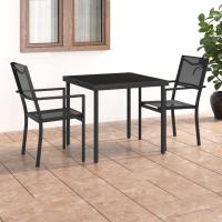 vidaXL Juego de comedor para jardín 3 piezas acero - details 0