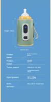 Calentador Portátil De Leche Para Bebé Con Pantalla Digital Y USB Funda Calefactor Universal Para Botella De Amamantamiento - details 14