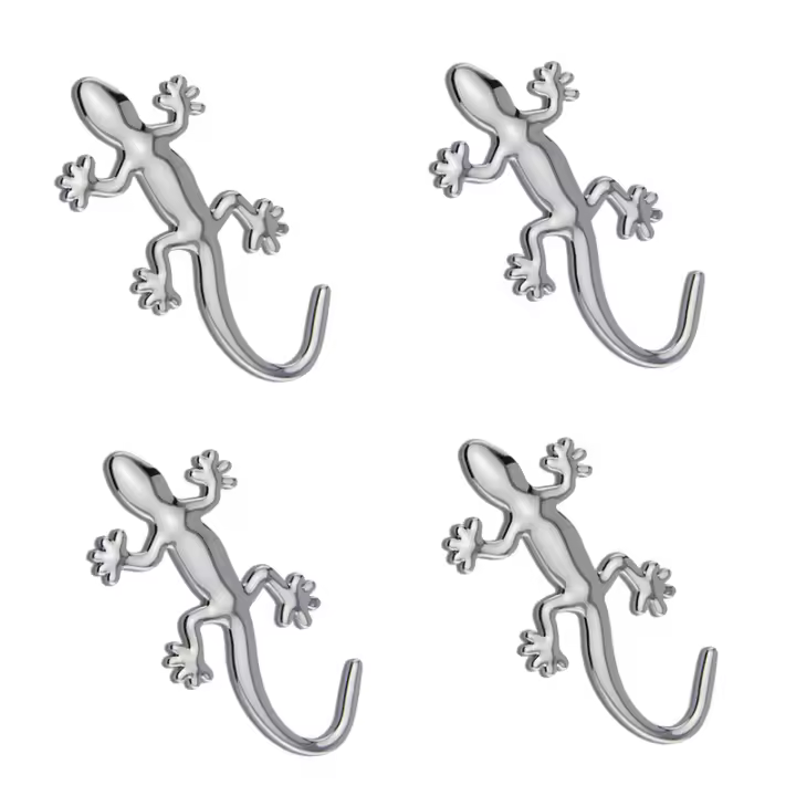 Pegatinas De Coche 3D De Geckos Lagartos PVC Cromado Emblema Decoración Accesorios De Estilo Para Automóviles Impermeables Y Reflectantes - 1