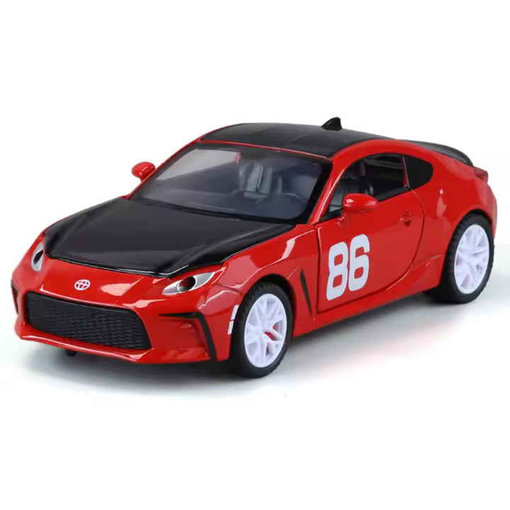 Coche De Juguete a Escala 1:32 GR86 De Metal Con Puertas Abiertas Luz Y Sonido Coche Retroalimentado Para Niños Regalo De Cumpleaños - 1