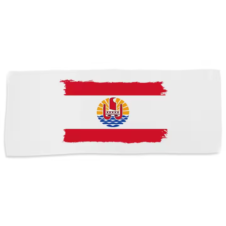 MERCHANDMANIA TOALLA MEDIANA GIMNASIO ABSORBENTE bandera polinesia pais gobierno oceania suave con bolsita - 1