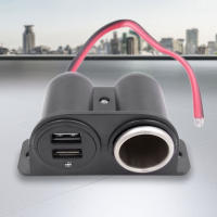 Cargador Automotriz Dual USB 12V Splitter Adaptador De Energía 3.1A/3100mA Para iPhone Android Teléfono Tableta Negro Universal - details 3