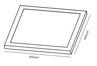 Hola LED Panel LED Regulable Premium 30W/45W/65W – Luz Tricolor, 450×450×28mm, Para Cocinas de Alta Gama - details 0