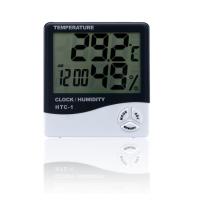 Metros De Temperatura Y Humedad Digital LCD Estación Climática Con Reloj Para El Hogar Medidor Thermohygrometer Multifuncional - details 6