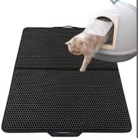Alfombra De Arena Para Gatos Doble Capa Impermeable Antideslizante Lavable Regalo Para Jaula De Arena De Mascotas - details 8