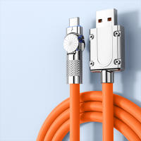Cable De Carga Rápida USB Tipo C 100W 6A Elbowed 180° Rotativo Para Jugar Con Samsung S23 Xiaomi Huawei Cordón De Datos USB C - details 9