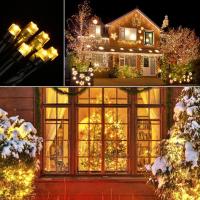 Luces De Cadena Solar Para Exterior LED Luces Navideñas Al Aire Libre Impermeables Para Jardín Y Valla Instalación Auto-Contenida Fuente De Energía Solar Protección IP65 - details 9