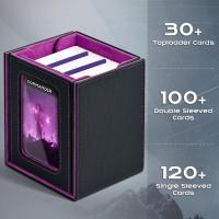 Nueva Caja De Almacenamiento De Tarjetas De Juego 100+ En Cuero PU De Alta Calidad Contenedor Ecológico Para Colección De Tarjetas De Windows - details 1
