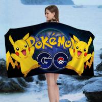 Toalla De Playa P-Pikachu Dibujos Animados Para Niños Toalla De Baño Grande Absorbente Microfibra Para Natación Viajes - details 1