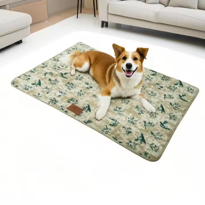 Colchoneta para dormir a prueba de orina para perros, cojín para dormir, caseta para perros, alfombrilla para el suelo de la jaula para mascotas, 80 x 60 x 2 cm - 1