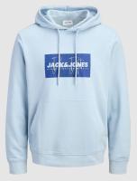 Jack & Jones Hombre Sudadera con Capucha JJEXPLORER Logo Estampado Regular Fit Bolsillo Canguro Otoño Invierno 12288493 - details 0