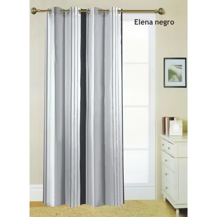 TEJIDOS REINA  Cortina ollados Modelo: elena  - Medida Cortina Ollados 140x260 Cm - 1