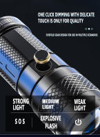 Linterna LED Potente Para Camping Con Zoom Telescópico Y Luz De Inundación COB Material ABS Y Plástico Modos De Iluminación Múltiples - details 7