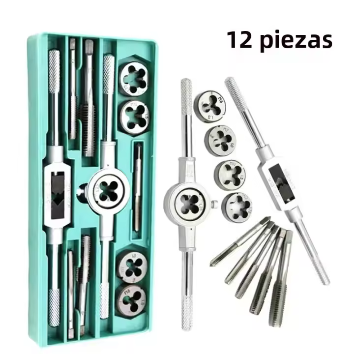 Juego Multifuncional De Herramientas De Hilo Y Tapa 12/20Pcs M3-M12 Metrico Herramientas De Halar Y Taper De Acero Aluminio - 1