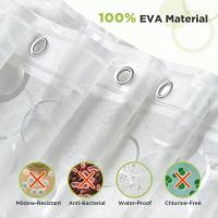 Cortina de ducha antimoho 180x180 cm Cortina de baño EVA semitransparente Cortina de baño impermeable con 12 anillas Cortina de baño - details 0
