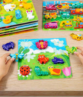Puzzle 3D Para Niños Animal Marítimo Y Frutas Juguete Educativo DIY De Madera Divertido Regalo De Cumpleaños Aprendizaje Preescolar - details 1