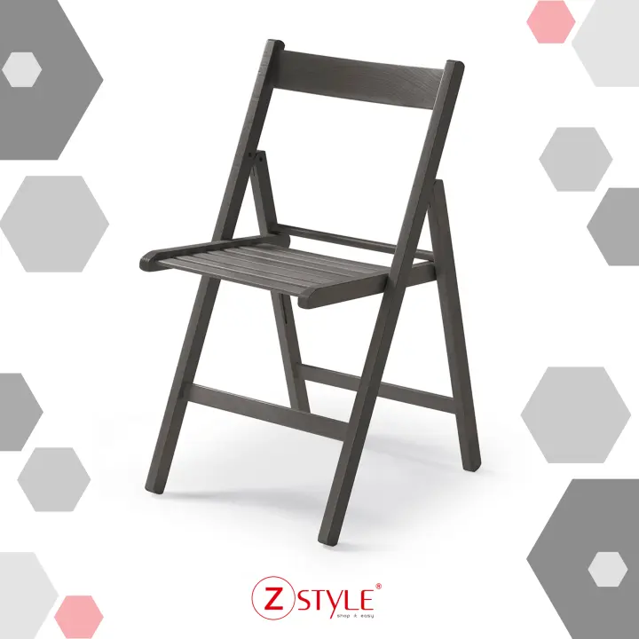 ZStyle Madera Colorida Silla plegable que ahorra Espacio Terrazo Cerrable Balcón Bar Luz Restaurante Camping - 1