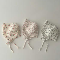 Gorro De Bebé Muslin Nuevo Con Puntos Y Flores Para Niñas Y Niños Gorro De Invierno Ajustable Para Bebés De 0-12 Meses Accesorios Infantiles Estilo Coreano - details 2