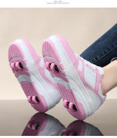 Zapatillas Casuales Para Niños Y Niñas Con Rodillos De Cuatro Ruedas Zapatos Deportivos Para Exterior Ajustables Y Transpirables Para Escolares - details 13
