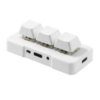 Teclado Pequeño MK321-Pro Con 3 Teclas Mechañicas Azules USB+2.4G+BT Para Oficina Juego Multimedia Personalizado - details 15
