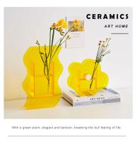 Vaso De Acrílico Creativo Y Artístico Para Flores Moderno Decoración Para Escritorio De Oficina Y Dormitorio Estilo Nórdico - details 12