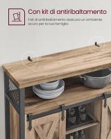Armario de cocina, elegancia rústica para tus festines, diseño en madera marrón con puertas de correderas y paneles de malla, versátil y funcional, ¡descubre la calidez en cada rincón! - details 19