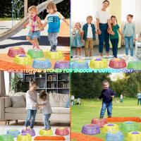 Piedras Luminosas Para Jardín 6/8 Piezas Juguete De Entrenamiento Sensorial Para Niños Tablero De Equilibrio Para Preescolar Camino De Obstáculos Para Interior Y Exterior - details 10