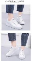 Zapatos De Mujer En PU Cuero Sintético Con Bordado Blancos Broderie Respirables Con Flores Y Cordones Nueva Colección Zapatos Casuales - details 8