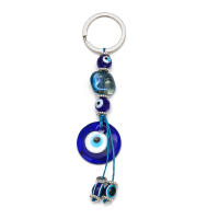Llavero De Ojo De Suerte Con Mano De Fatima Y Mariposa Azul Para Coche Llavero Turco Con Ojo Maligno Para Hombres Y Mujeres Joyería EY138 - details 12
