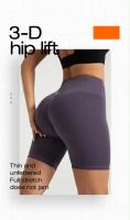 Pantalones cortos deportivos y de fitness, pantalones de cadera color melocotón, leggings elásticos de cintura alta para mujer, yoga para mujer - details 2