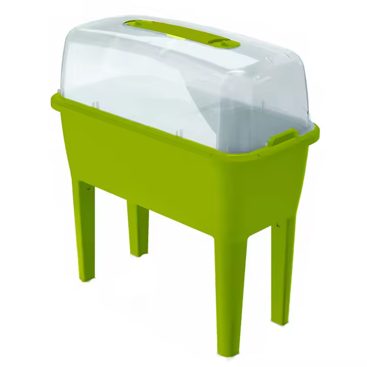 Huerto Urbano con invernadero de 52 litros en polipropileno 77 x 38 x 82 cm color pistacho - 1