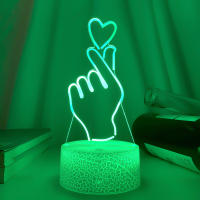 Lámpara Nocturna LED 3D Para Niños Luz De Noche Creativa Para Mesa Lámpara De Cama Romántica Decoración De Hogar Regalo Para Niña - details 12