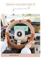 Funda Para Volante De Coche De Peluche Capibara Cartoon Caliente No Esmerilado Universal Para Manillar Invernal Antideslizante - details 1