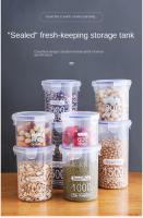 Caja De Almacenamiento Sellada Para Cocina 4Pcs Gran Capacidad Transparente Organizador De Alimentos Plástico a Prueba De Humedad Jars Para Granos - details 0